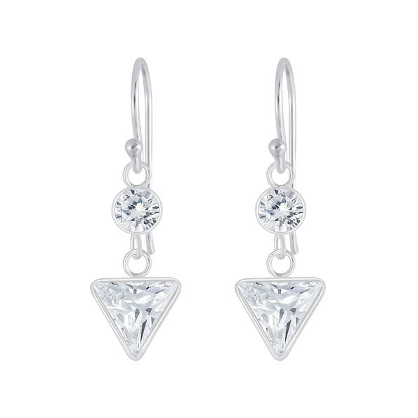 Wholesale Sterling Silver Geometric Cubic Zirconia Earrings - JD5390