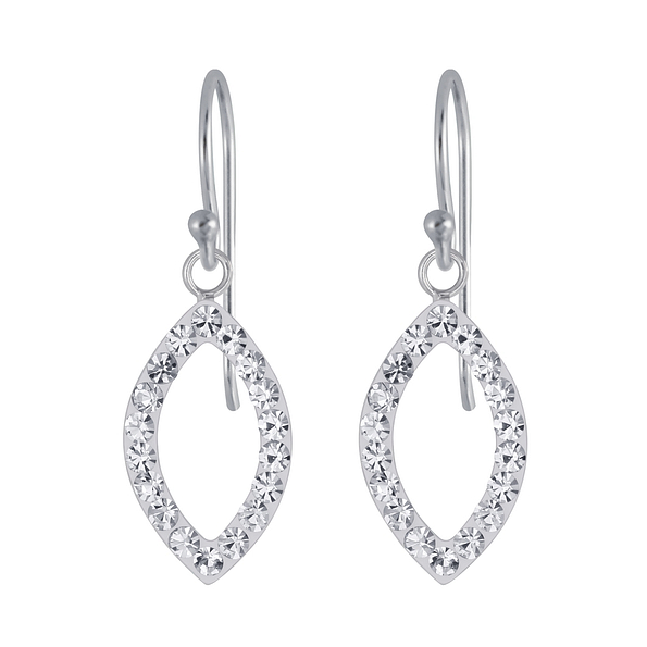 Wholesale Sterling Silver Marquise Crystal Earrings - JD3711