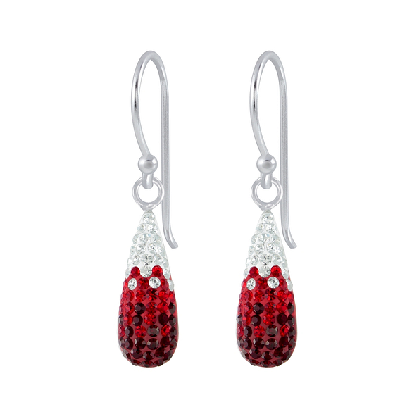 Wholesale Sterling Silver Crystal Drop Earrings - JD2513