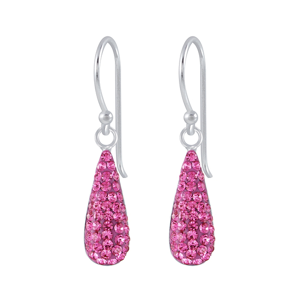 Wholesale Sterling Silver Crystal Drop Earrings - JD2506