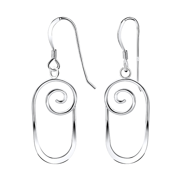 Wholesale Sterling Silver Swirl Earrings - JD1393