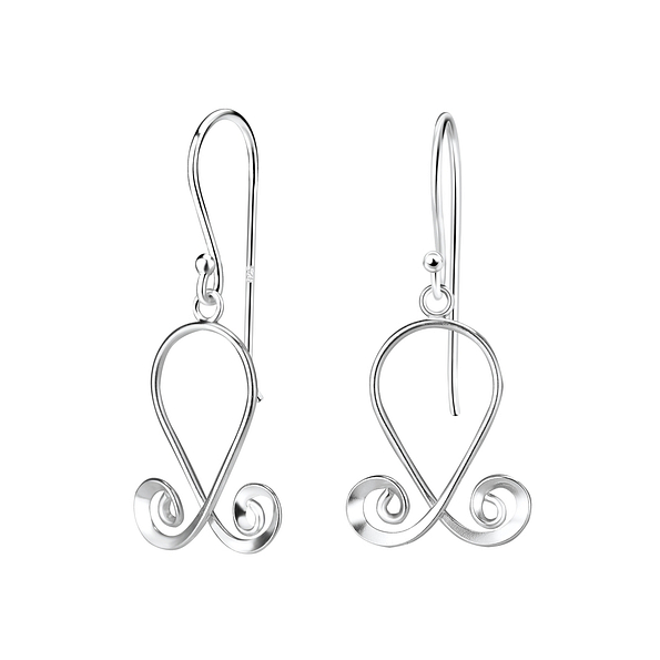 Wholesale Sterling Silver Spiral Earrings - JD7613