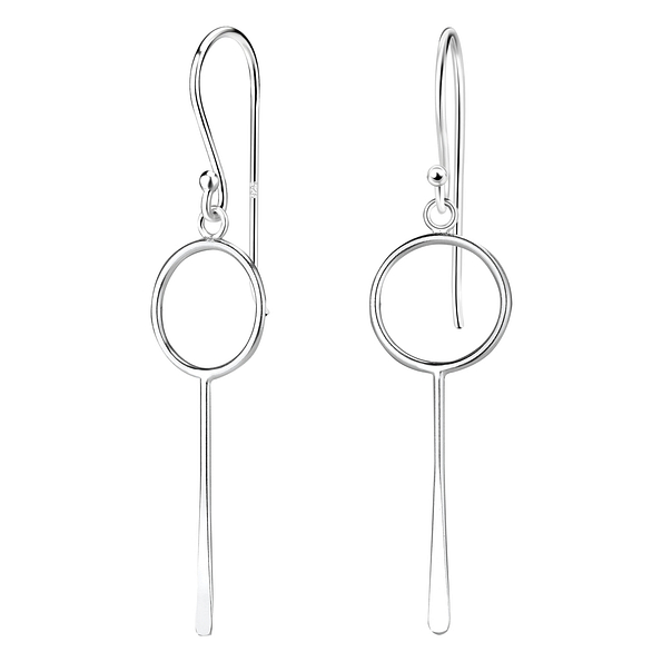 Wholesale Sterling Silver Geometric Earrings - JD7607