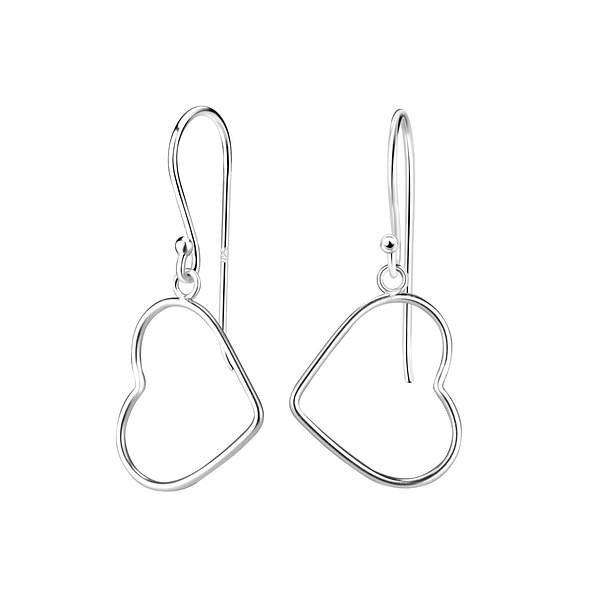 Wholesale Sterling Silver Heart Earrings - JD7608