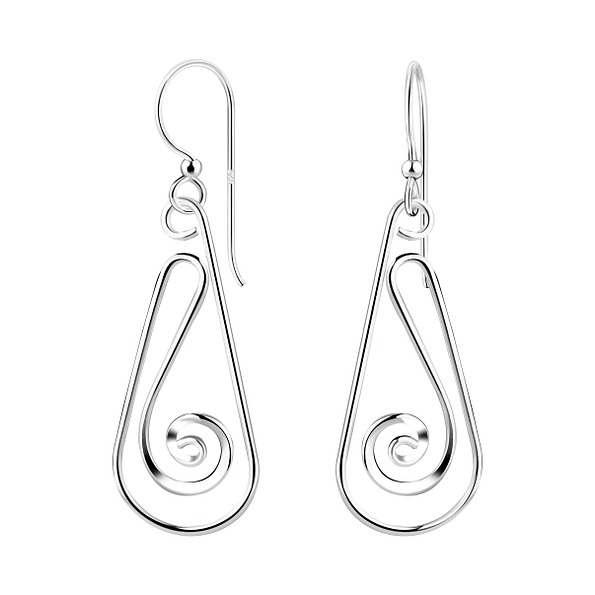 Wholesale Sterling Silver Spiral Earrings - JD8515