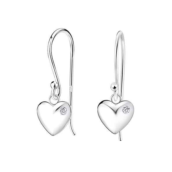 Wholesale Sterling Silver Heart Earrings - JD10014