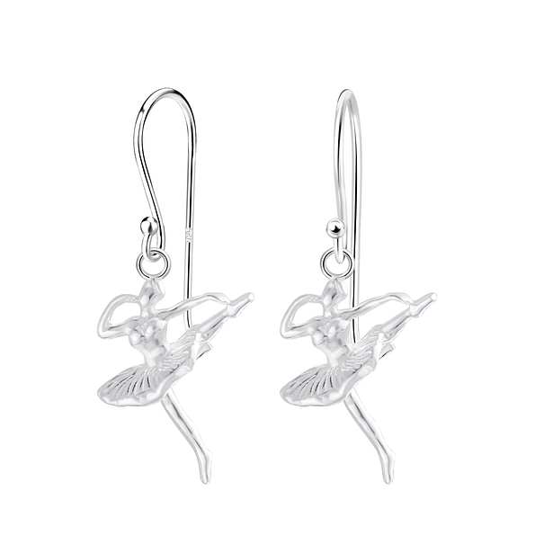 Wholesale Sterling Silver Ballet Dancer Earrings - JD1716