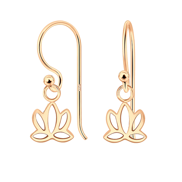 Wholesale Sterling Silver Lotus Flower Earrings - JD6572