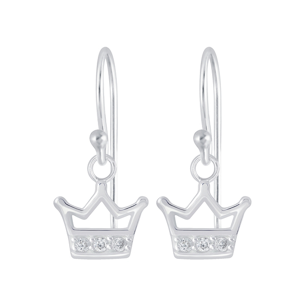 Wholesale Sterling Silver Crown Earrings - JD8305