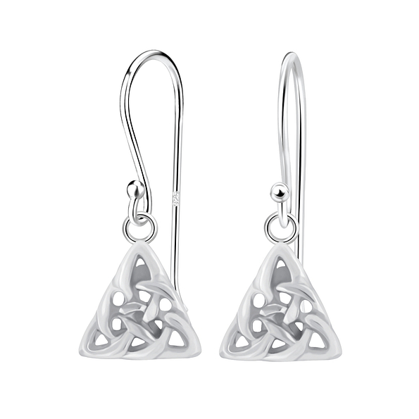 Wholesale Sterling Silver Celtic Triangle Earrings - JD6553