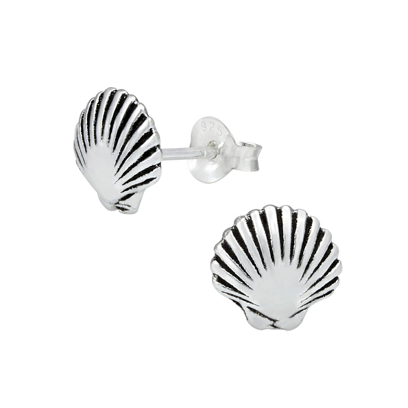 Wholesale Sterling Silver Shell Ear Studs - JD1007