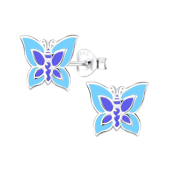 Wholesale Sterling Silver Butterfly Ear Studs - JD1880