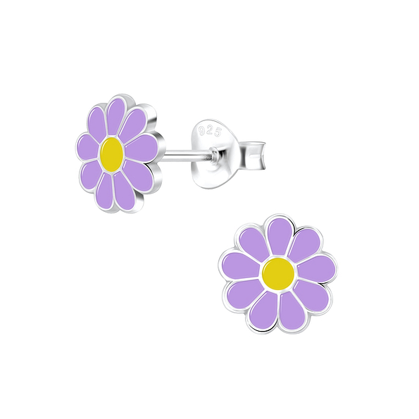 Wholesale Sterling Silver Daisy Flower Ear Studs - JD6690