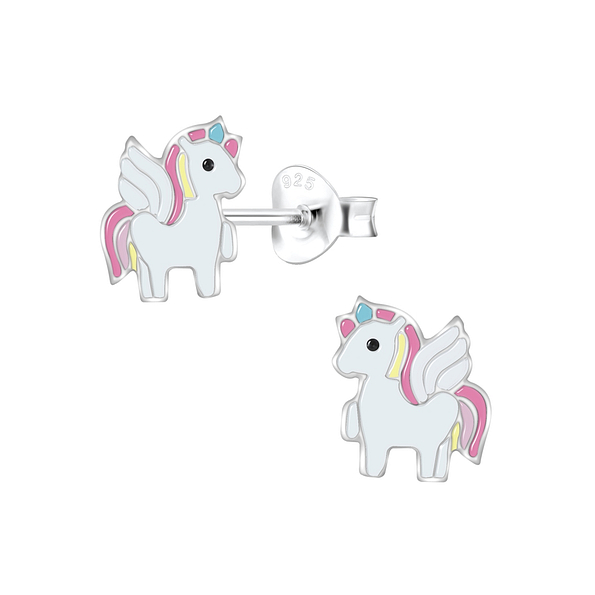 Wholesale Sterling Silver Unicorn Ear Studs - JD6901