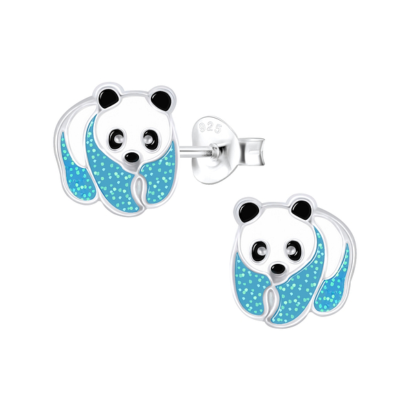 Wholesale Sterling Silver Panda Ear Studs - JD6356