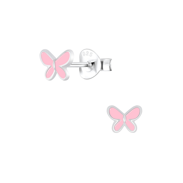 Wholesale Sterling Silver Butterfly Ear Studs - JD6694