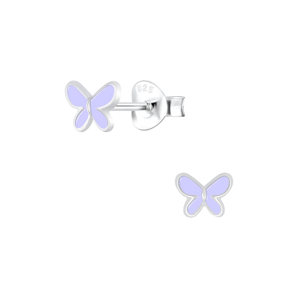 Wholesale Sterling Silver Butterfly Ear Studs - JD6696