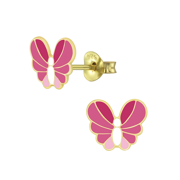 Wholesale Sterling Silver Butterfly Ear Studs - JD6120