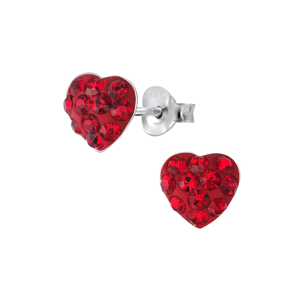 Wholesale Sterling Silver Heart Ear Studs - JD1911