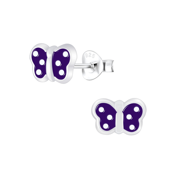 Wholesale Sterling Silver Butterfly Ear Studs - JD7521