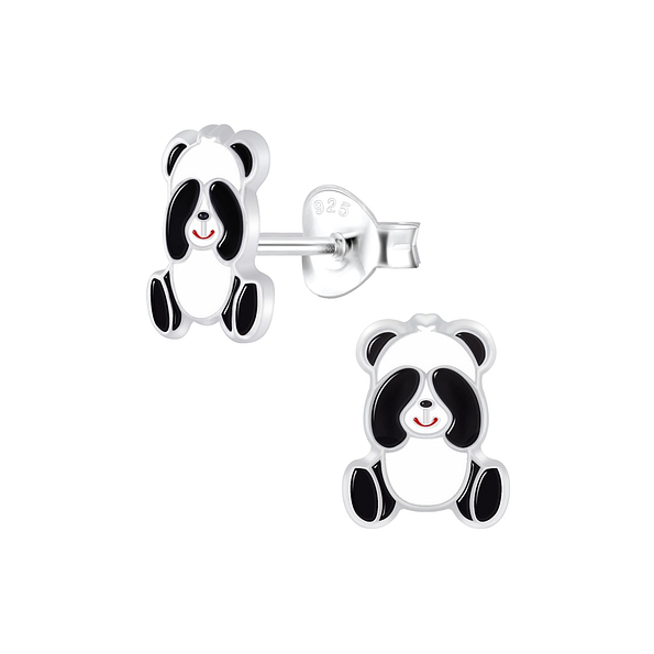 Wholesale Sterling Silver Panda Ear Studs - JD6815