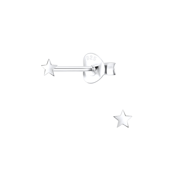 Wholesale Sterling Silver Star Ear Studs - JD8489