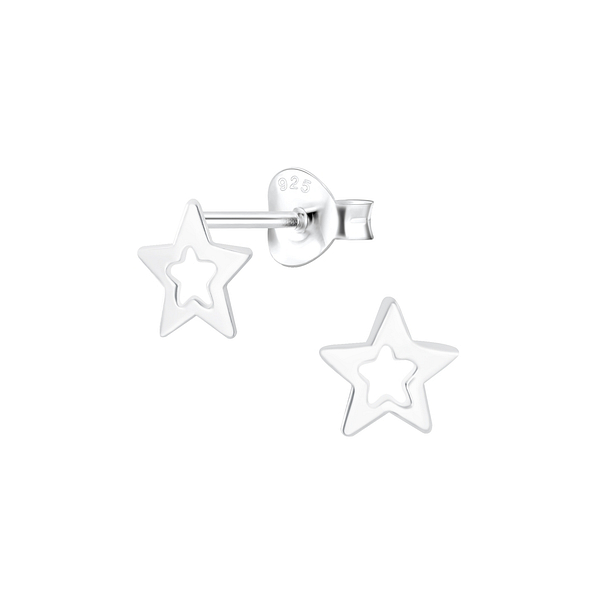 Wholesale Sterling Silver Star Ear Studs - JD2061