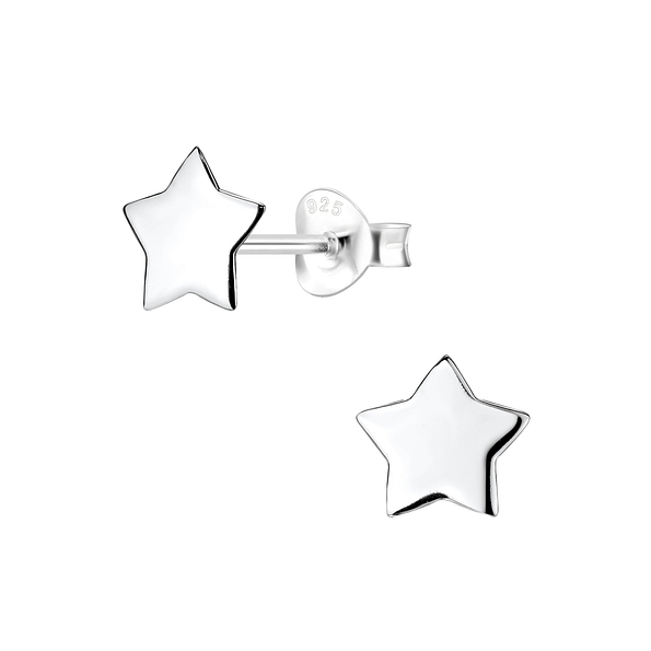 Wholesale Sterling Silver Star Ear Studs - JD5729
