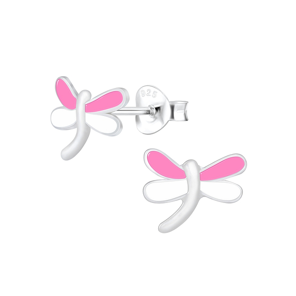 Wholesale Sterling Silver Dragonfly Ear Studs - JD1794