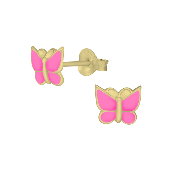 Wholesale Sterling Silver Butterfly Ear Studs - JD1801