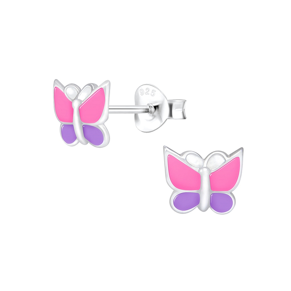 Wholesale Sterling Silver Butterfly Ear Studs - JD1799