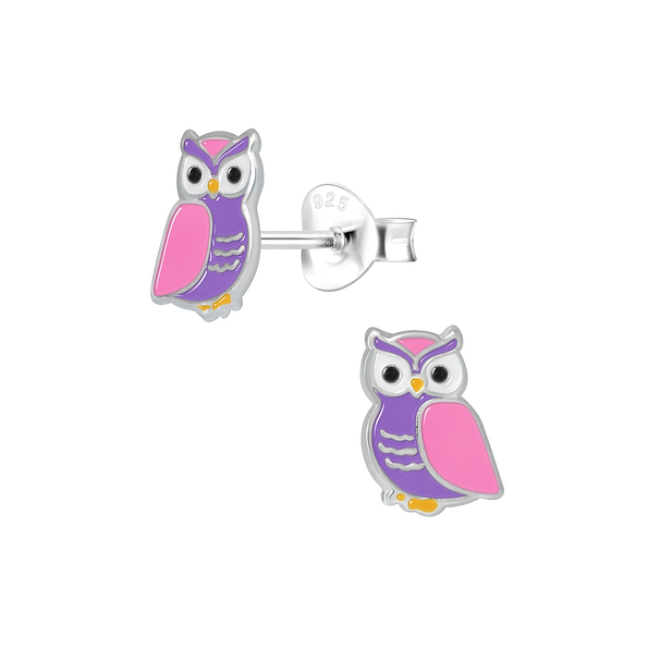 Wholesale Sterling Silver Owl Ear Studs - JD2131