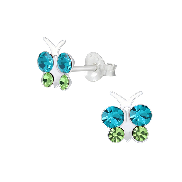 Wholesale Sterling Silver Butterfly Ear Studs - JD1854