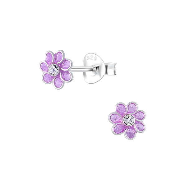 Wholesale Sterling Silver Flower Ear Studs - JD2094