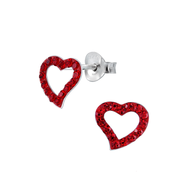 Wholesale Sterling Silver Heart Ear Studs - JD2103