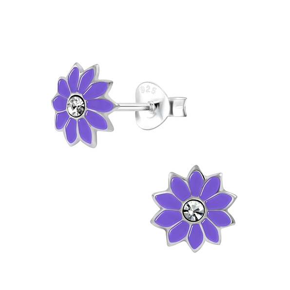 Wholesale Sterling Silver Flower Ear Studs - JD1997