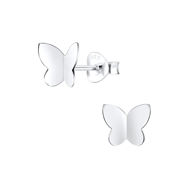 Wholesale Sterling Silver Butterfly Ear Studs - JD2218