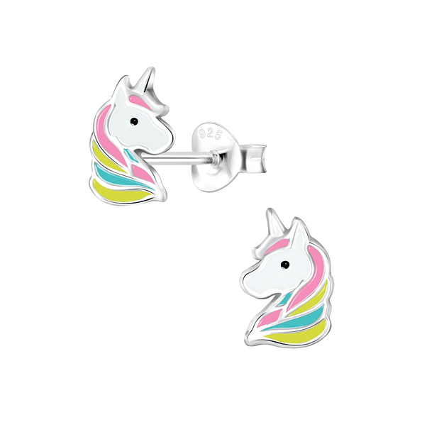 Wholesale Sterling Silver Unicorn Ear Studs - JD2347