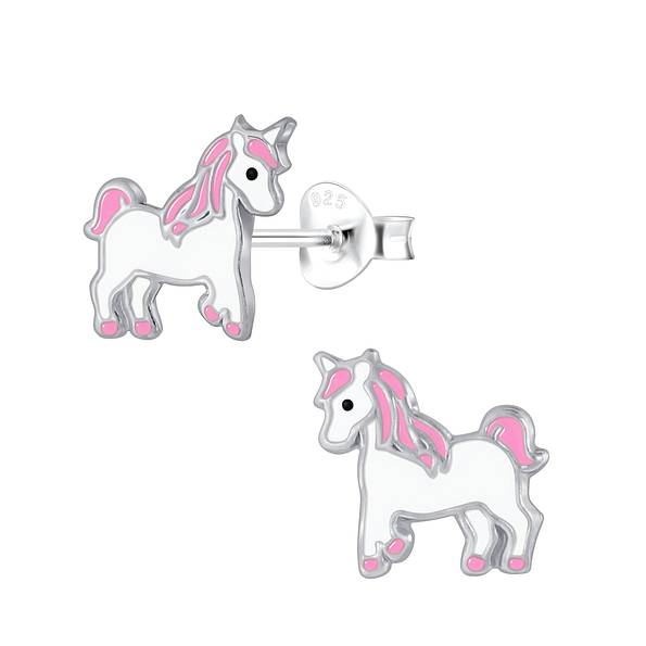 Wholesale Sterling Silver Unicorn Ear Studs - JD2380