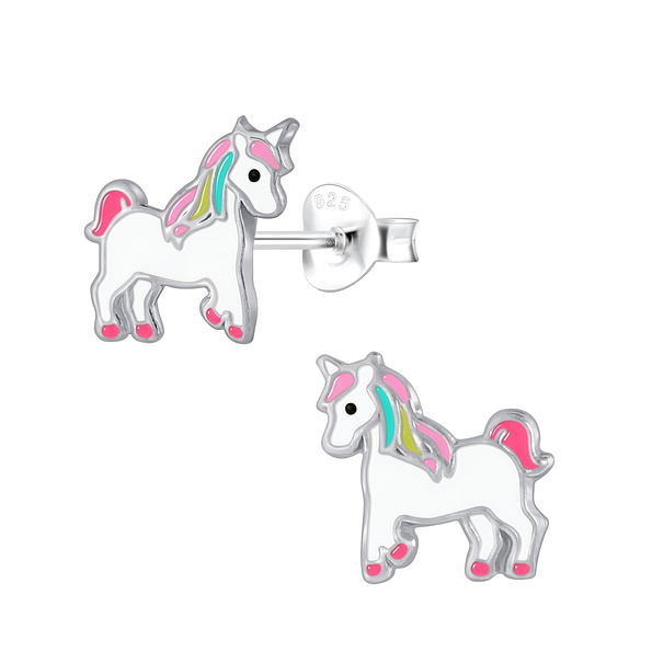 Wholesale Sterling Silver Unicorn Ear Studs - JD2383