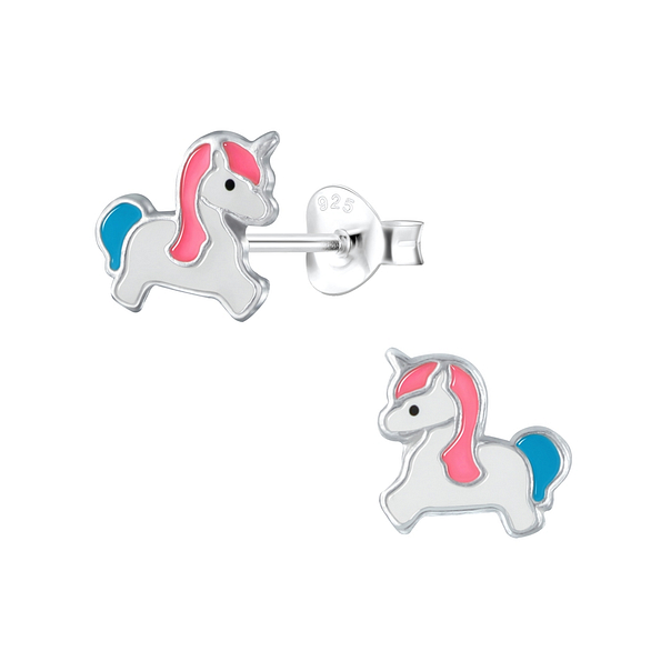 Wholesale Sterling Silver Unicorn Ear Studs - JD2374