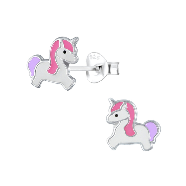 Wholesale Sterling Silver Unicorn Ear Studs - JD2373