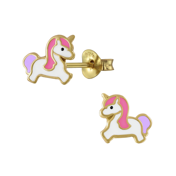 Wholesale Sterling Silver Unicorn Ear Studs - JD2359