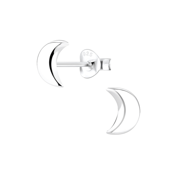 Wholesale Sterling Silver Moon Ear Studs - JD2166