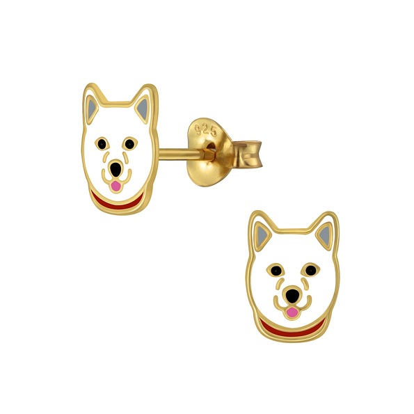 Wholesale Sterling Silver Huskey Ear Studs - JD3922