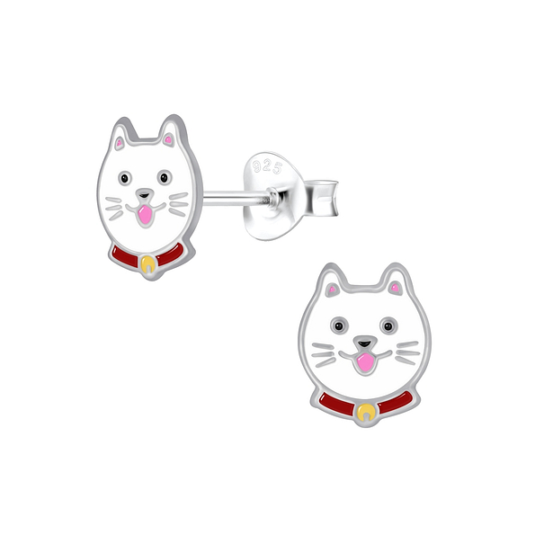 Wholesale Sterling Silver Cat Ear Studs - JD4156