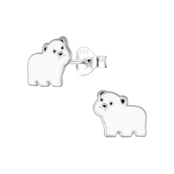 Wholesale Sterling Silver Bear Ear Studs - JD4195