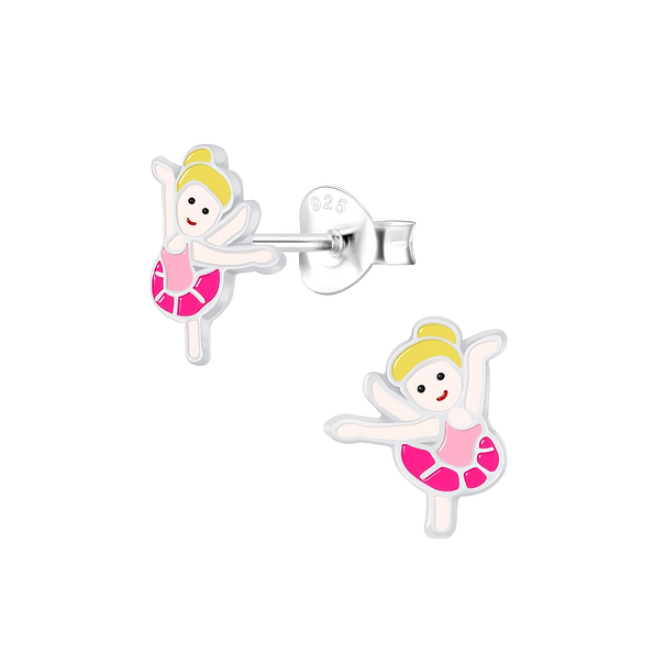 Wholesale Sterling Silver Ballerina Ear Studs - JD6683