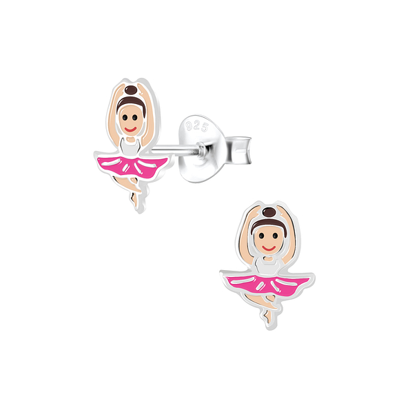 Wholesale Sterling Silver Ballerina Ear Studs - JD6591