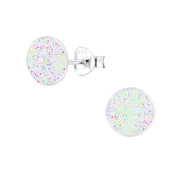 Wholesale Sterling Silver Volleyball Ear Studs - JD9795